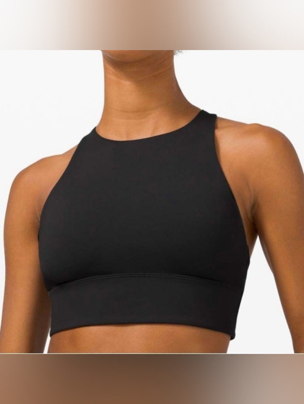 Lululemon Athletica Black High-Neck Sports Bra Size 8